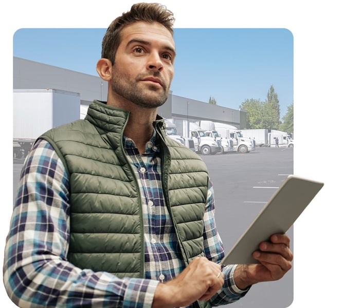 Man with tablet